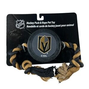 Vegas Golden Knights‎ NHL Hockey Puck Rope Pet Toy Chew Tug Dog Gift New